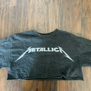 Vintage Cropped Metallica Tshirt